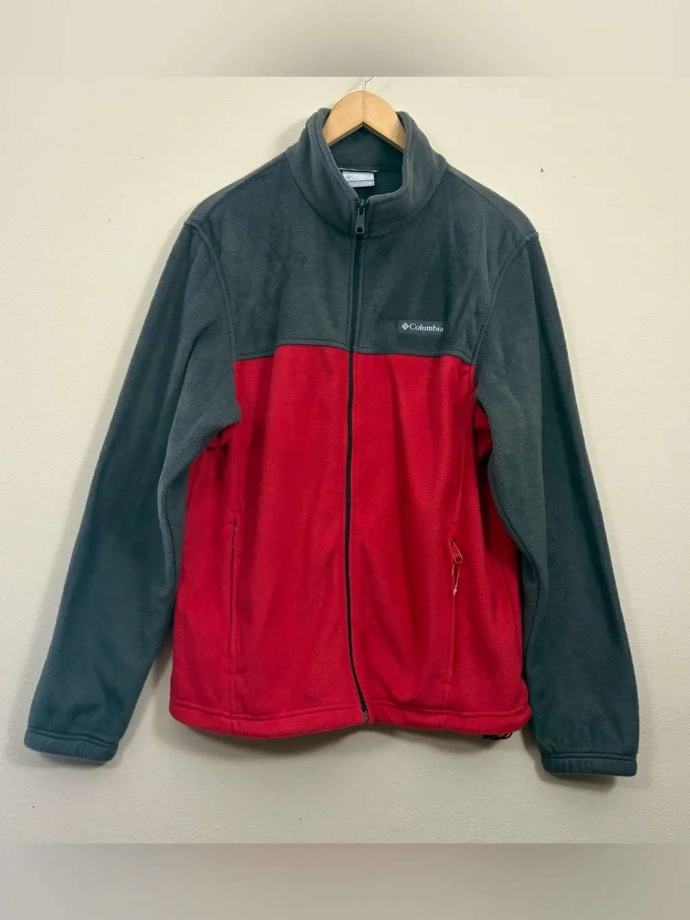 Columbia Steens Mountain Full Zip 2.0 fleece jacket men’s M red gray
